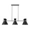 Z-Lite Soriano 6 Light Chandelier, Matte Black 728-6L-MB-BN - alternate 4